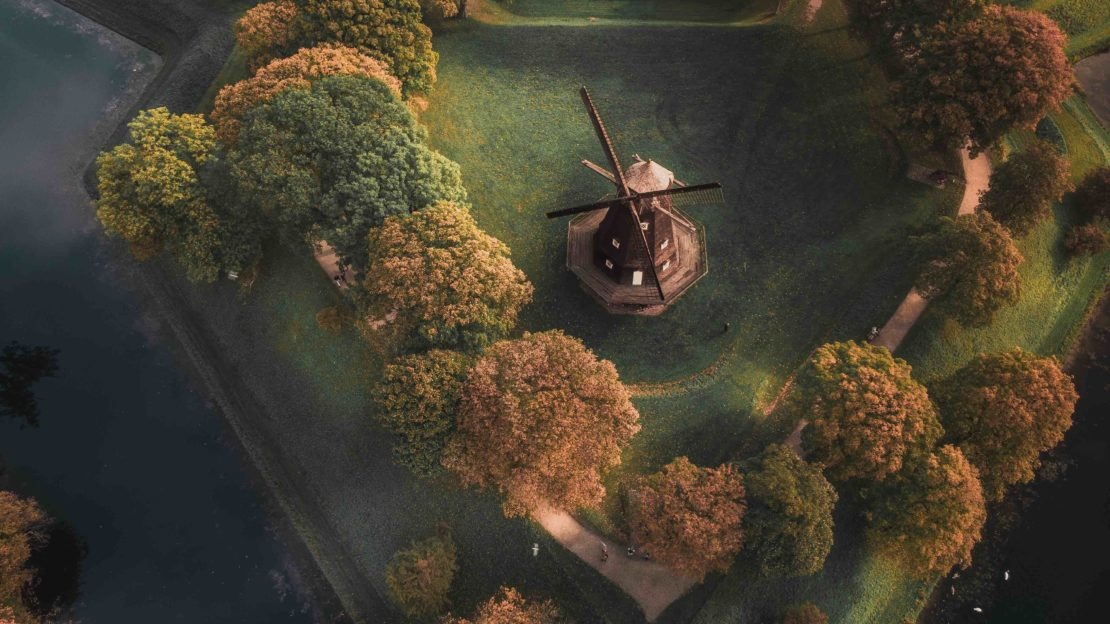 Le moulin de la citadelle de Copenhague au Danemark