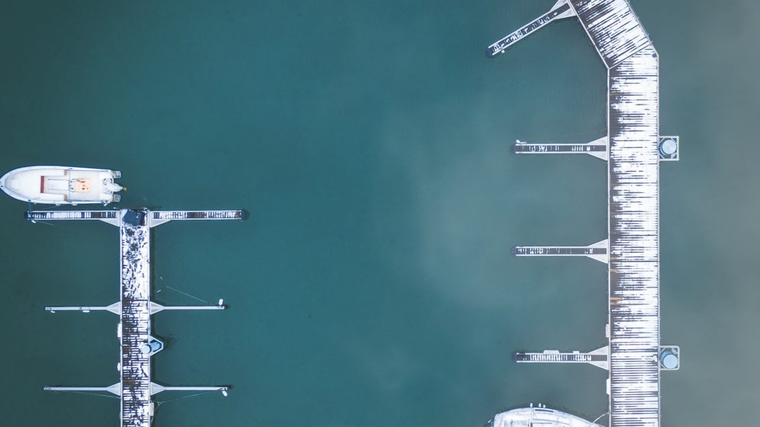 Port d'Annecy sous la neige