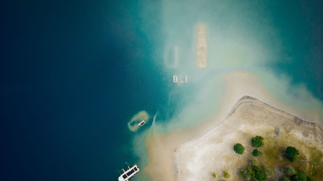 engulfed chapel in lake Darnius