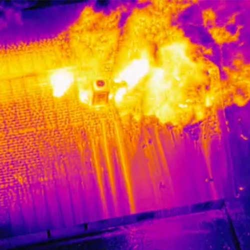 Incendie drone thermique